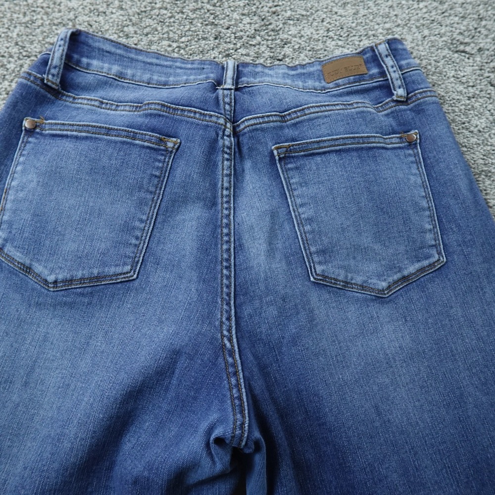 Judy Blue Jeans Womens 14W Dark Denim Pants Relaxed High Rise Preppy Stretch - Picture 10 of 12
